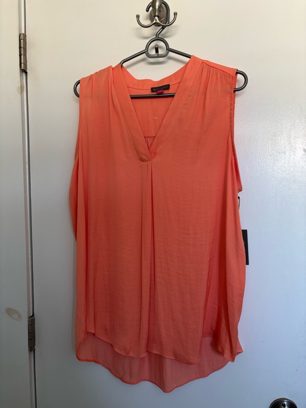 Vince Camuto Coral V-Neck Sleeveless Blouse